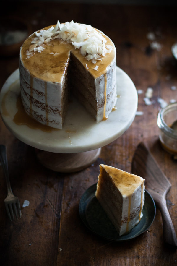 Caramel Soaked Coconut Tres Leches Layer Cake The