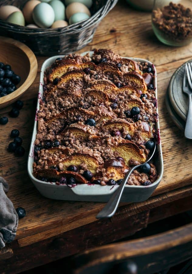 Blueberry French Toast Breakfast Bake