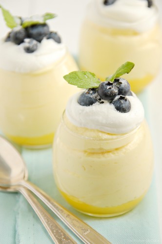 Lemon Curd Mousse with Blueberries | thekitchenmccabe.com