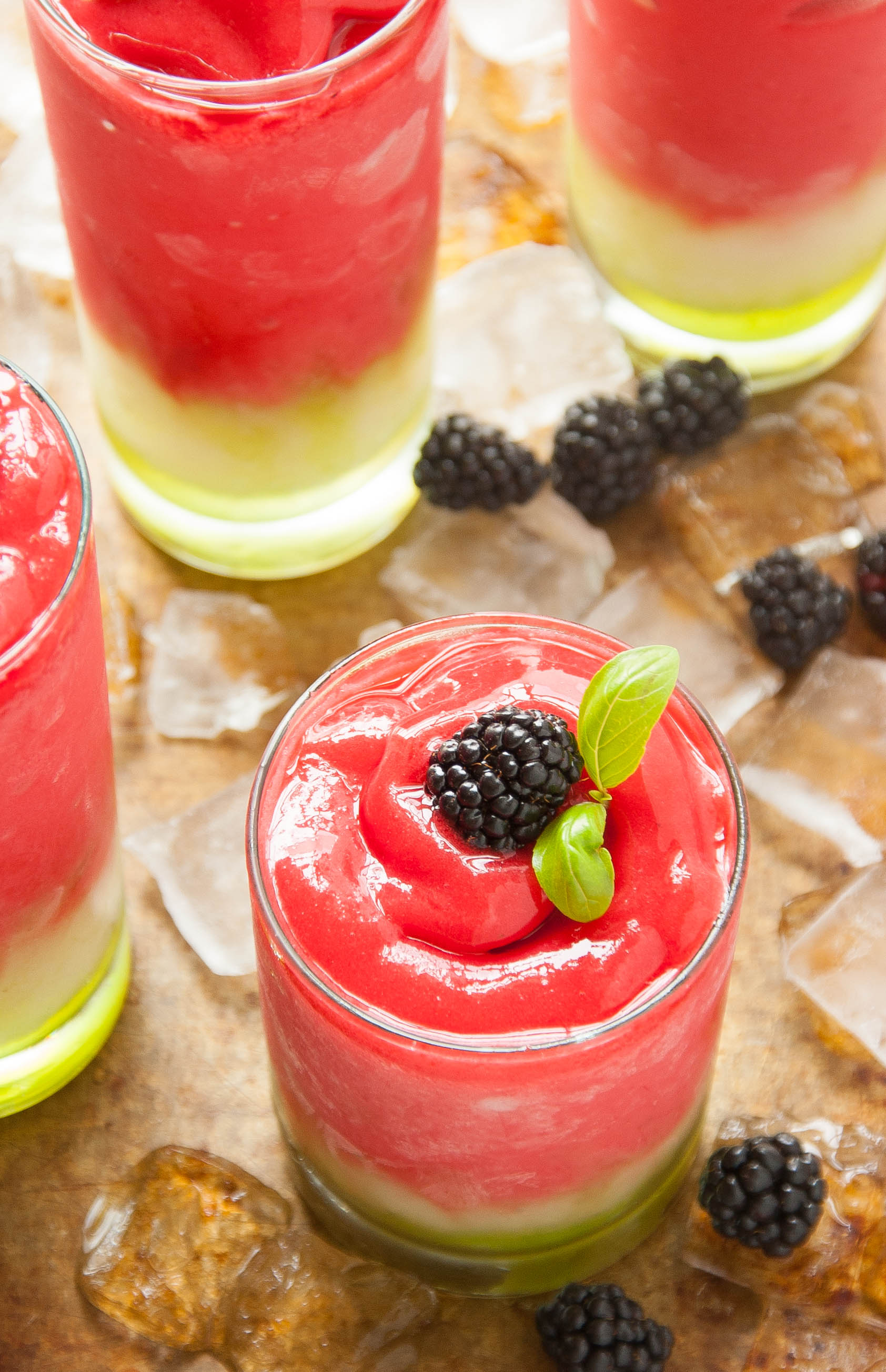 Frozen Blackberry Basil Lemonade