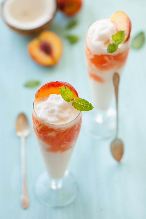 Coconut Peach Lemonade Slushies 1 - The Kitchen McCabe