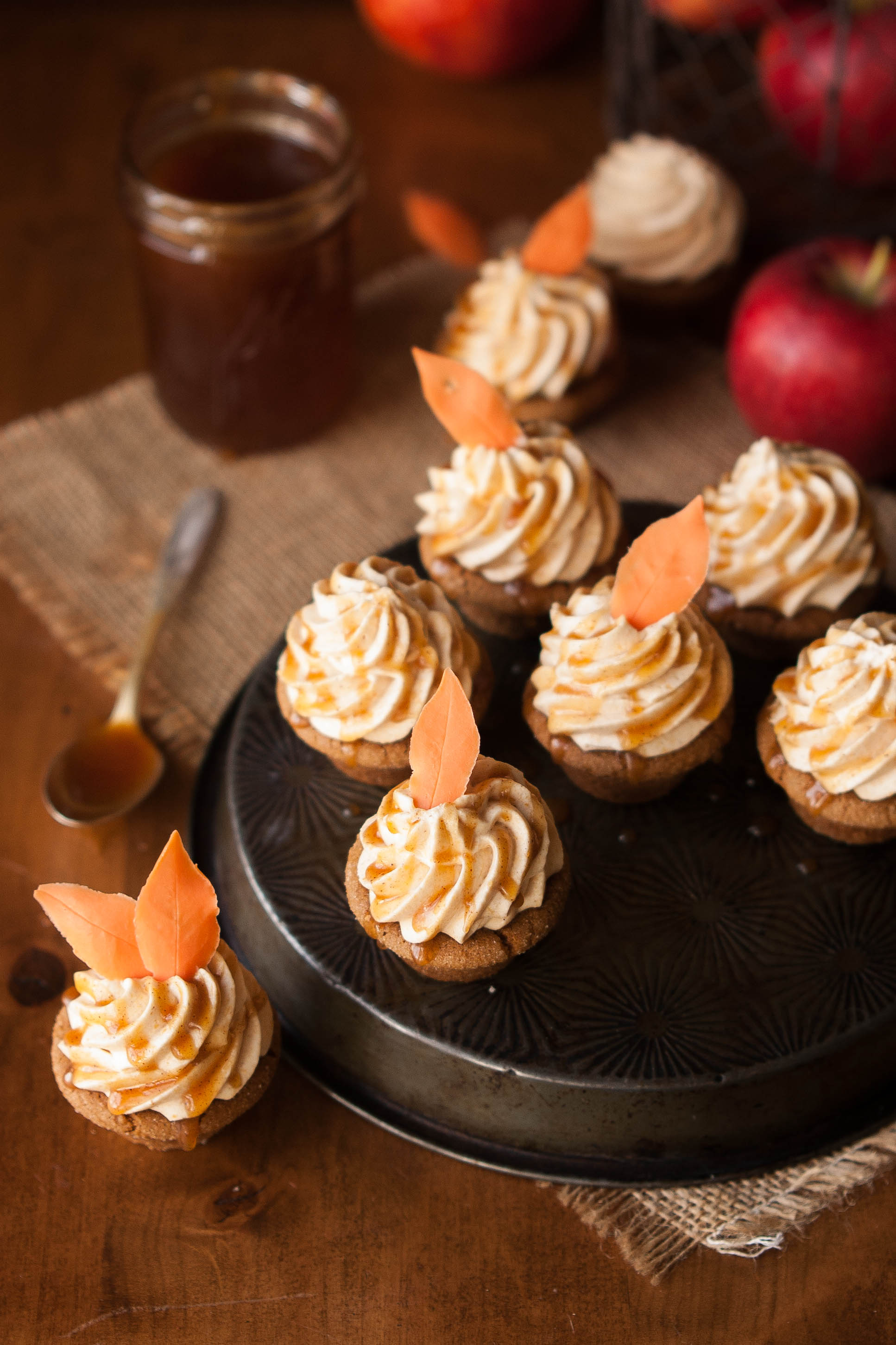 Gingerbread Cookie Cups with Pumpkin Mousse & Cider Caramel 2 - The ...