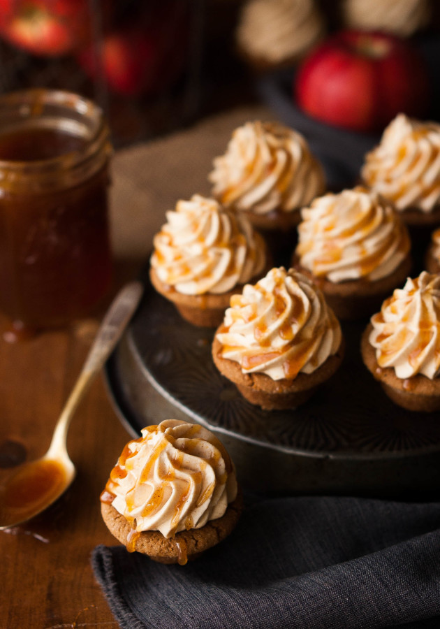 Gingerbread Cookie Cups w/ Pumpkin Mousse & Cider Caramel - The Kitchen ...