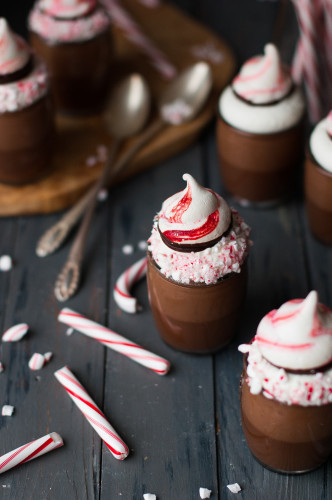 Dark Chocolate Peppermint Pots de Creme | thekitchenmccabe.com