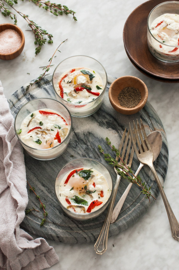 Eggs en Cocotte With Tomato and Goat Cheese Recipe