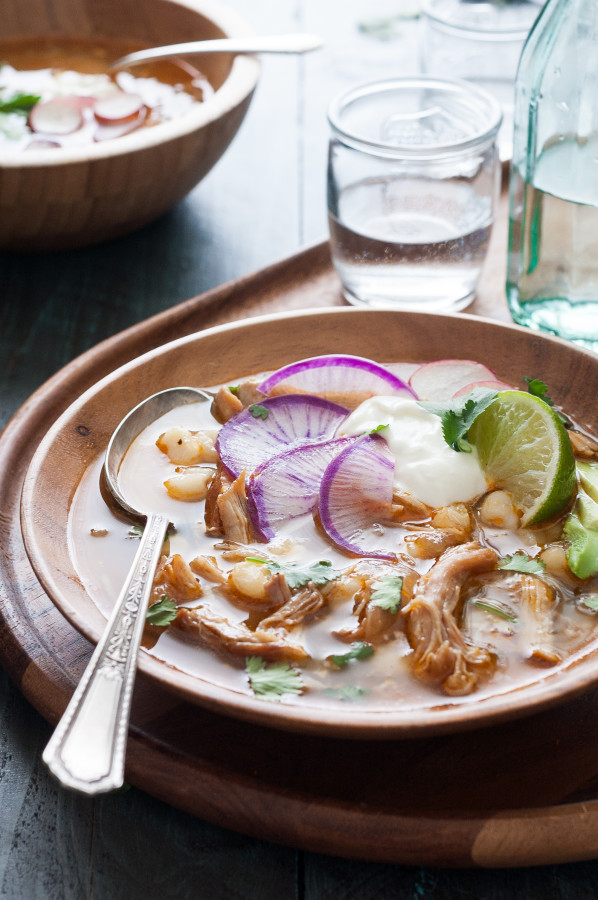 Slow Cooker Pork Pozole (with ALL the toppings!) - The Kitchen McCabe