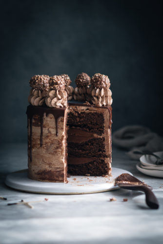 Nutella Stuffed Chocolate Hazelnut Dream Cake