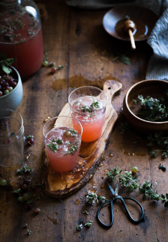 Honeyed Gooseberry + Marjoram Blossom Lemonade