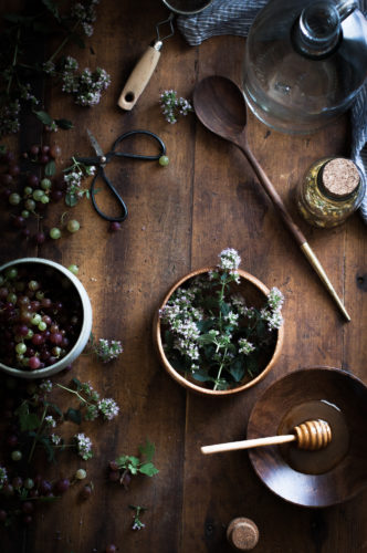 Honeyed Gooseberry + Marjoram Blossom Lemonade