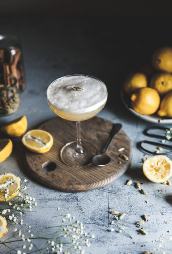 Spiced Vanilla Bean Gin Sour