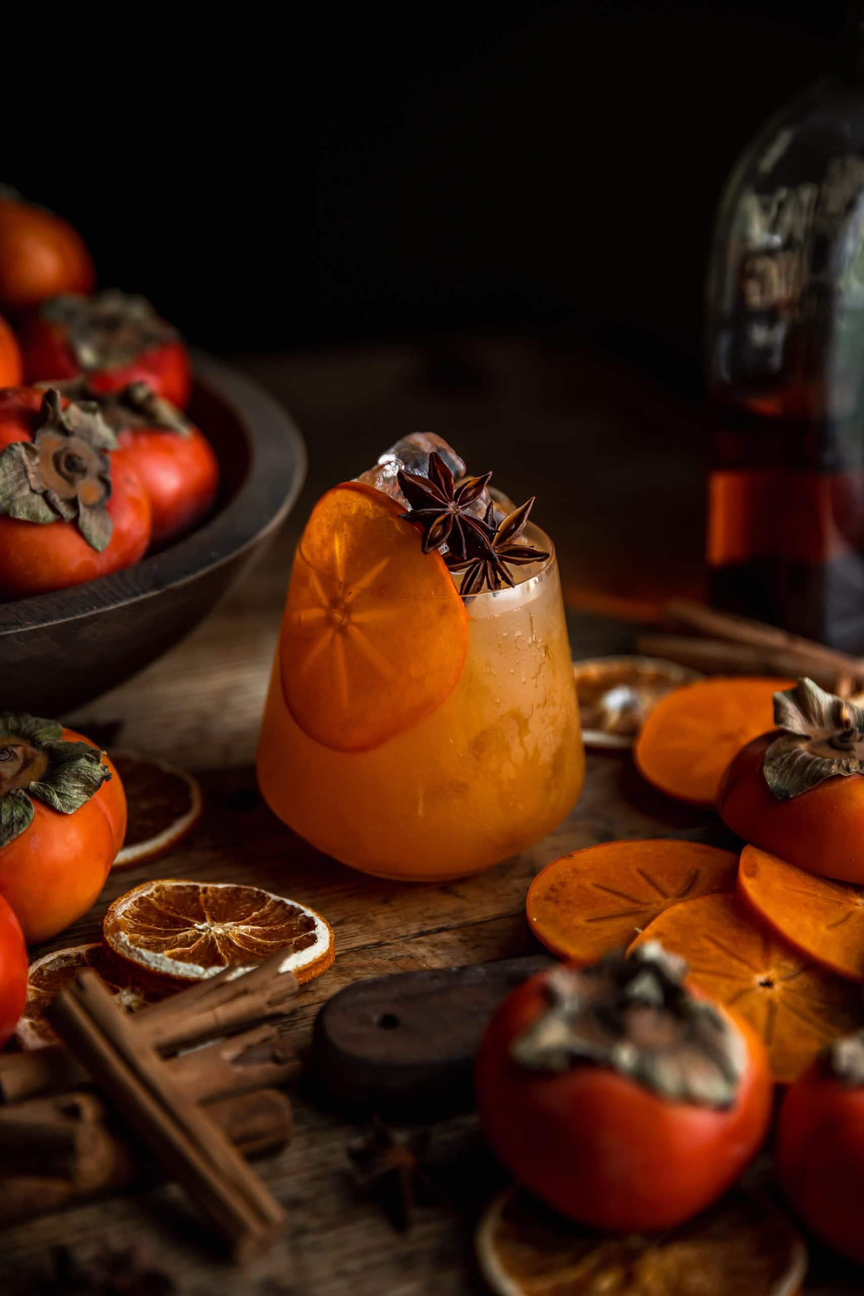 Roasted Persimmon Bourbon Smash