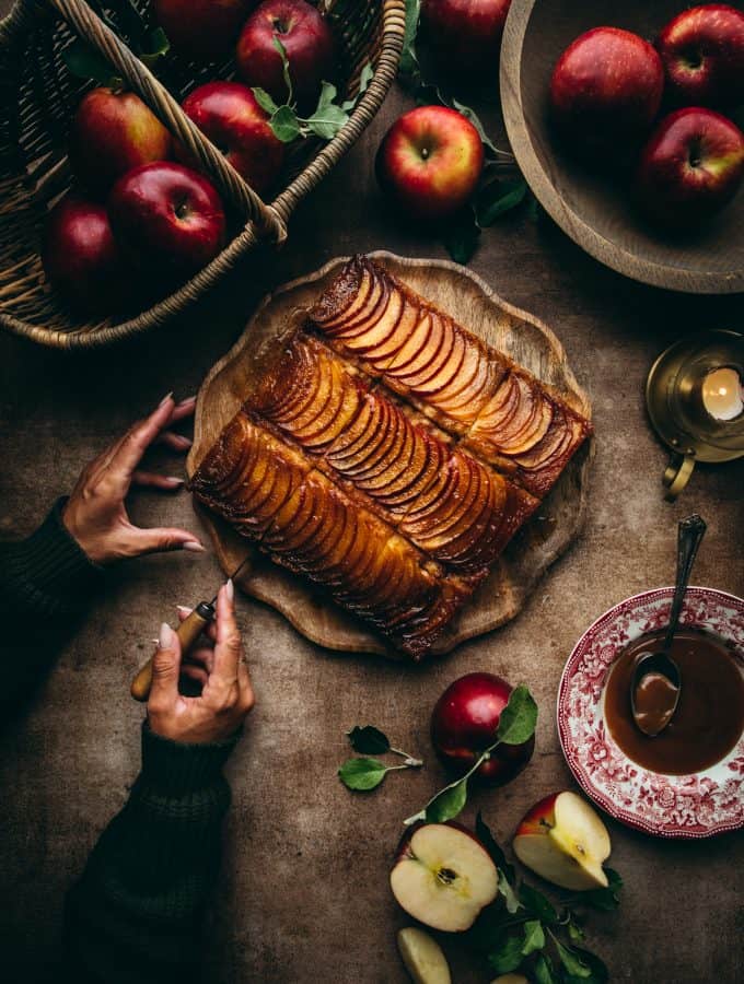 Caramel Apple Upside Down Cake